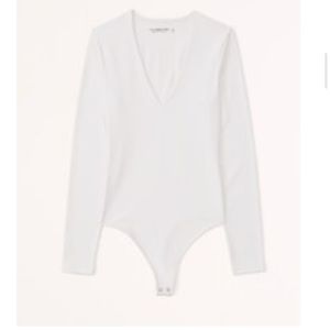 Abercrombie white vneck bodysuit